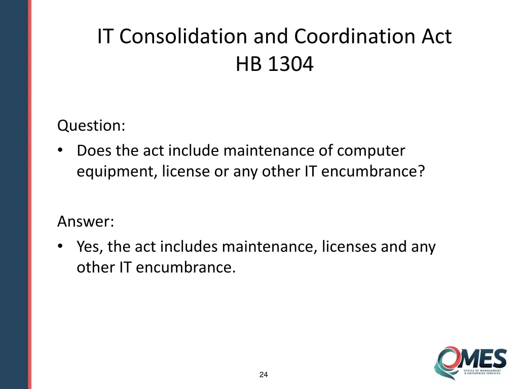 it consolidation and coordination act hb 1304 4