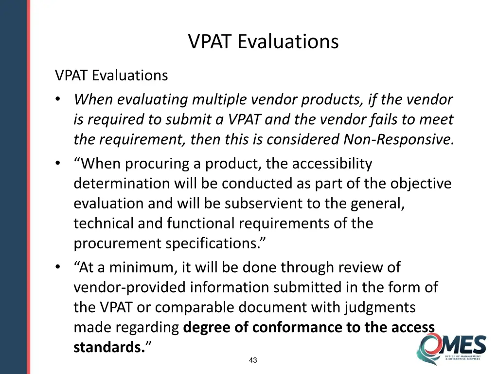 vpat evaluations