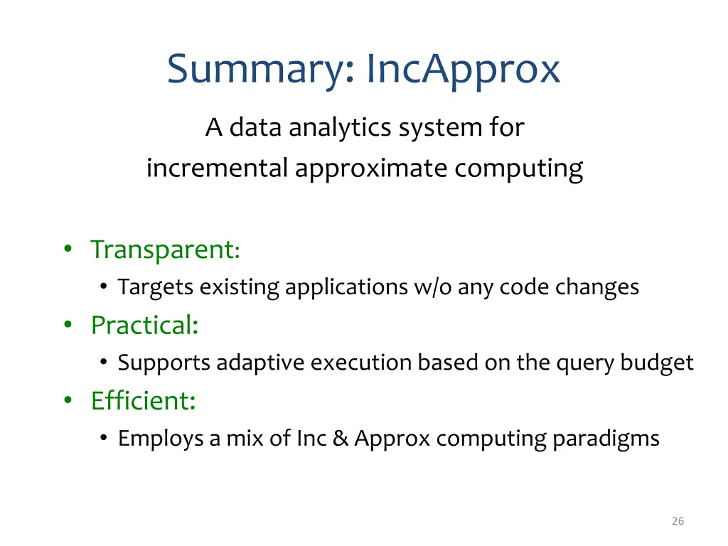 summary incapprox