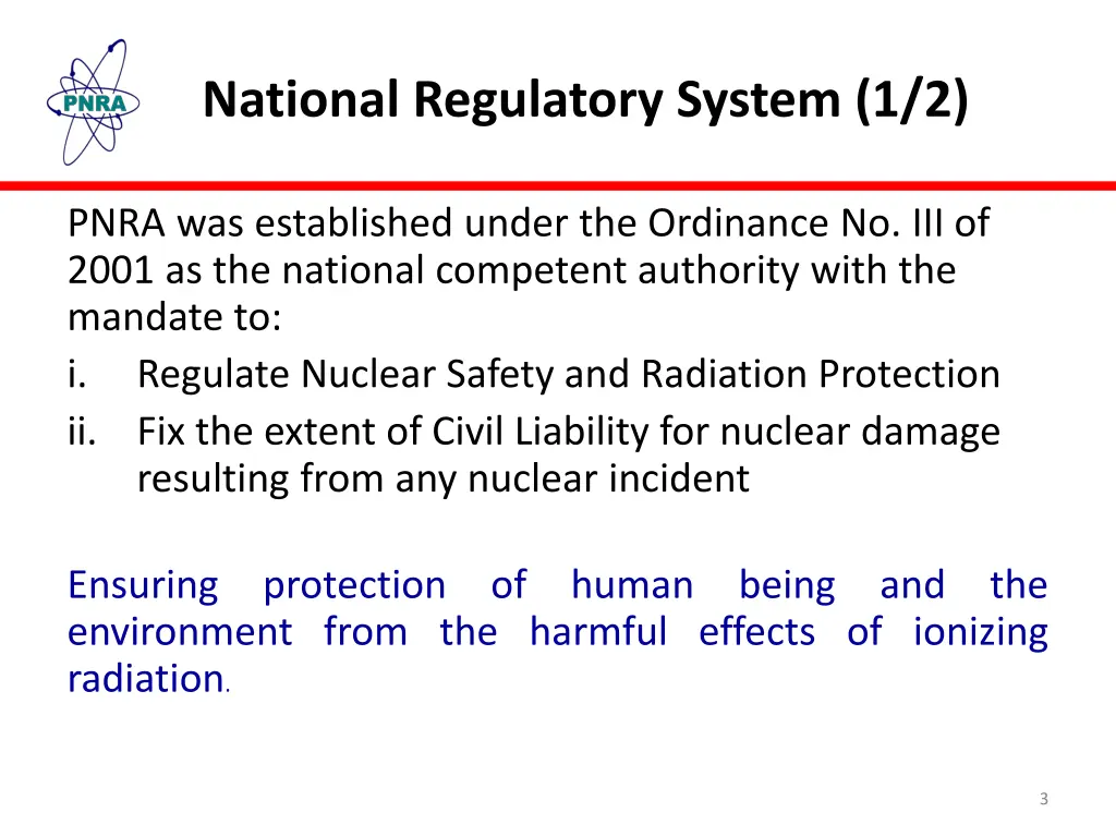 national regulatory system 1 2