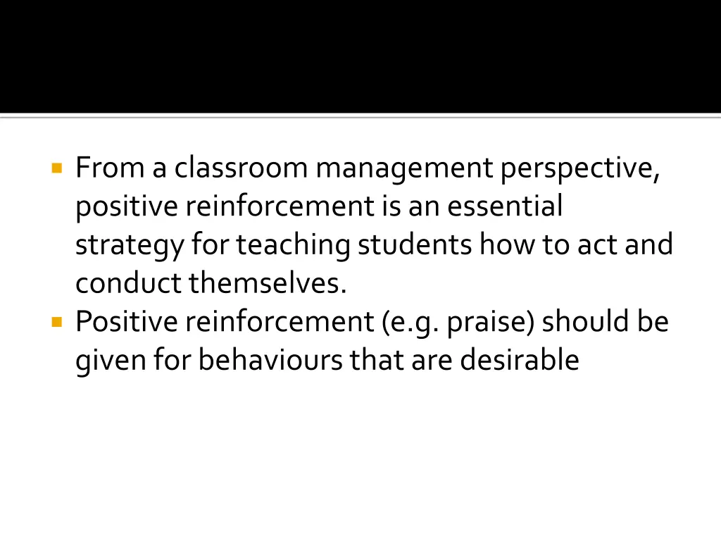 from a classroom management perspective positive