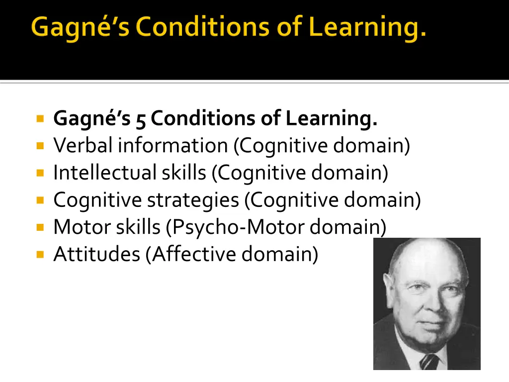 gagn s 5 conditions of learning verbal