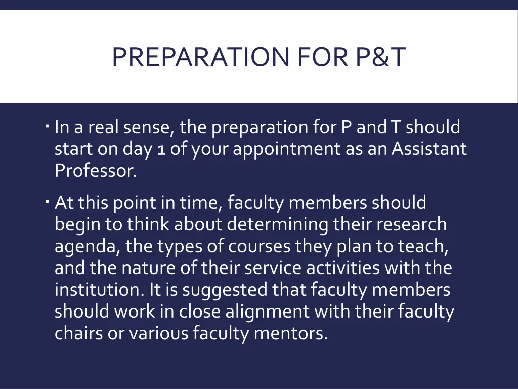 preparation for p t