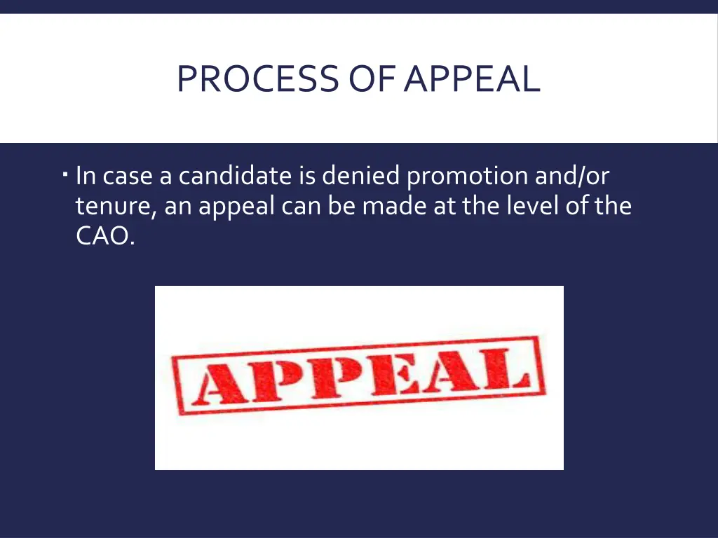 process of appeal
