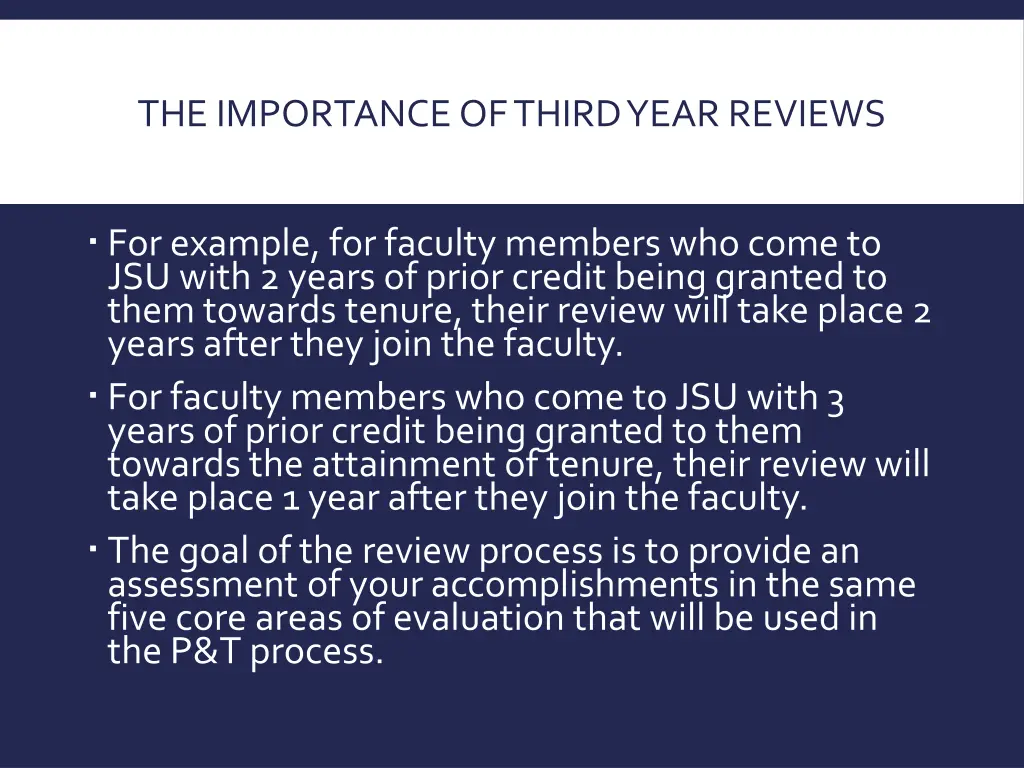 the importance of third year reviews 1