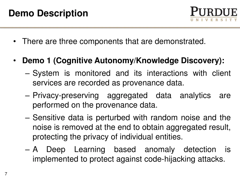demo description