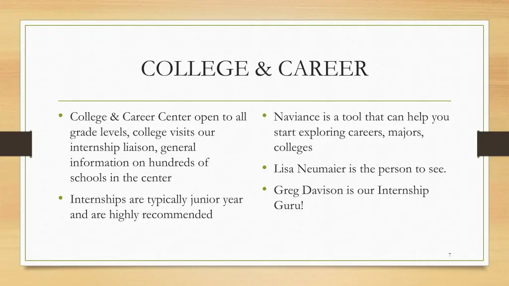college career