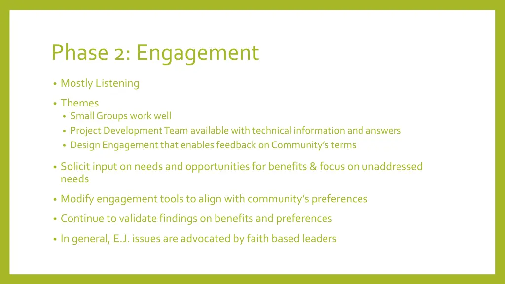 phase 2 engagement