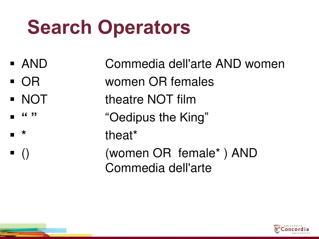 search operators