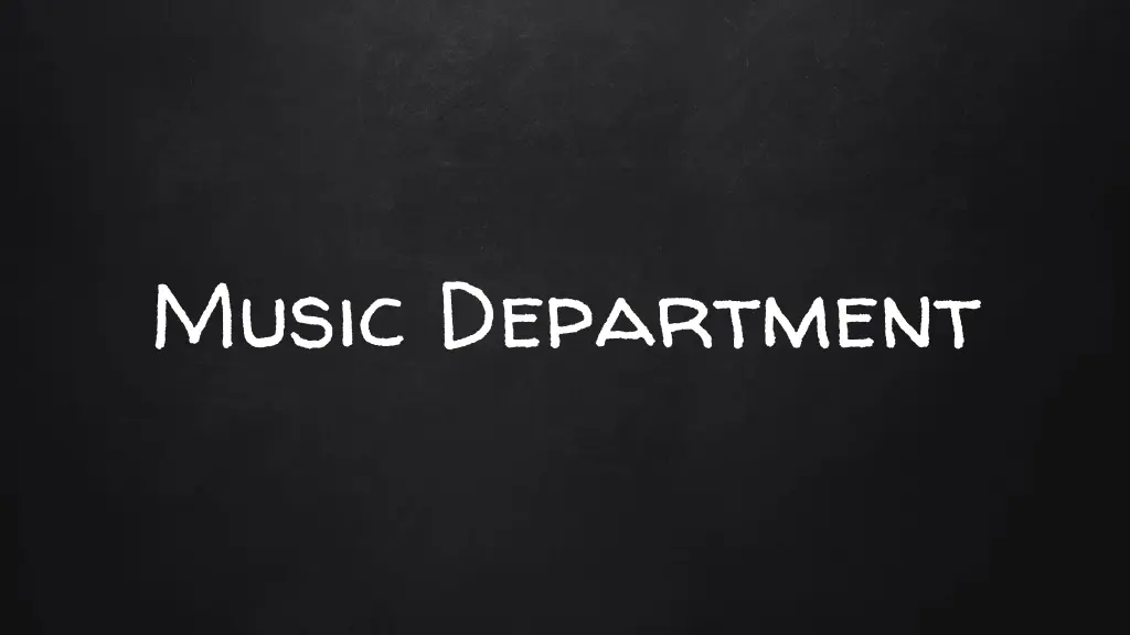 music department