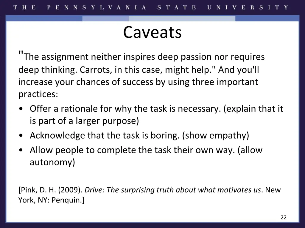 caveats