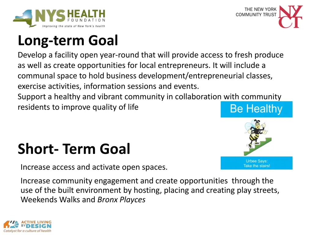 long term goal develop a facility open year round