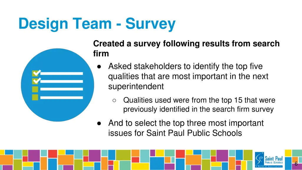 design team survey