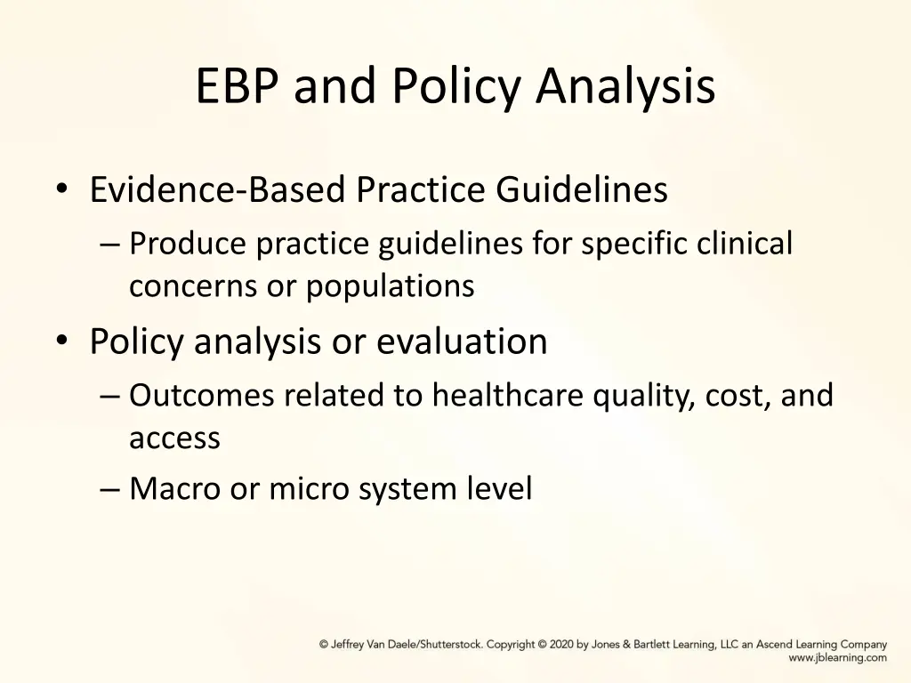 ebp and policy analysis