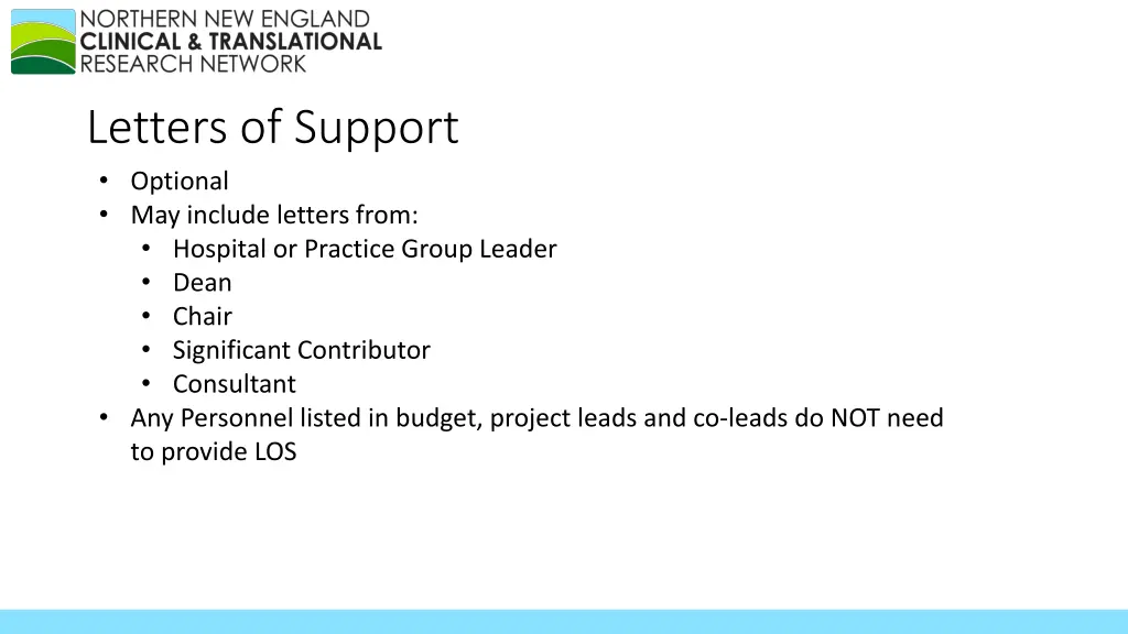 letters of support optional may include letters