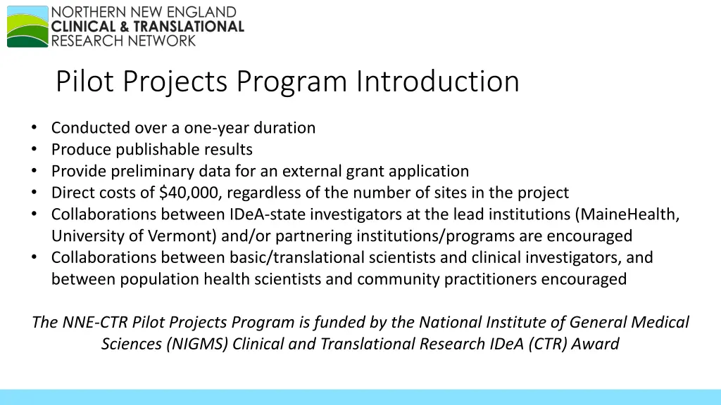 pilot projects program introduction