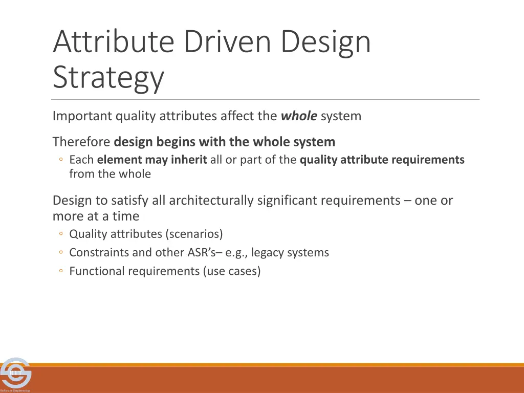attribute driven design strategy