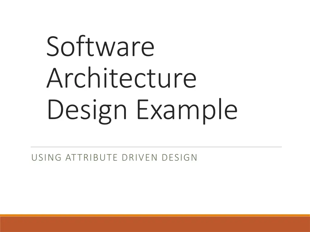 software architecture design example