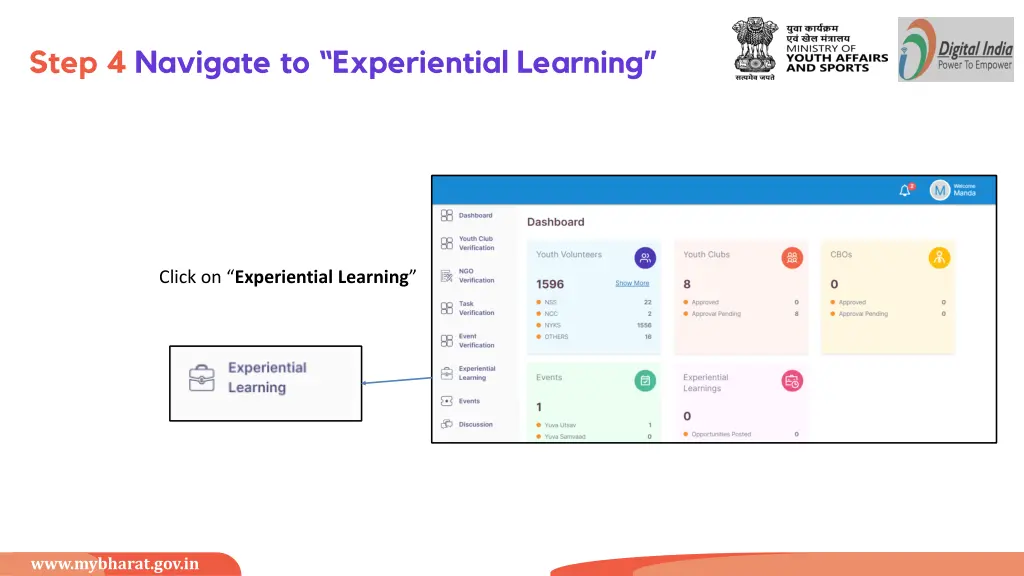 step 4 navigate to experiential learning