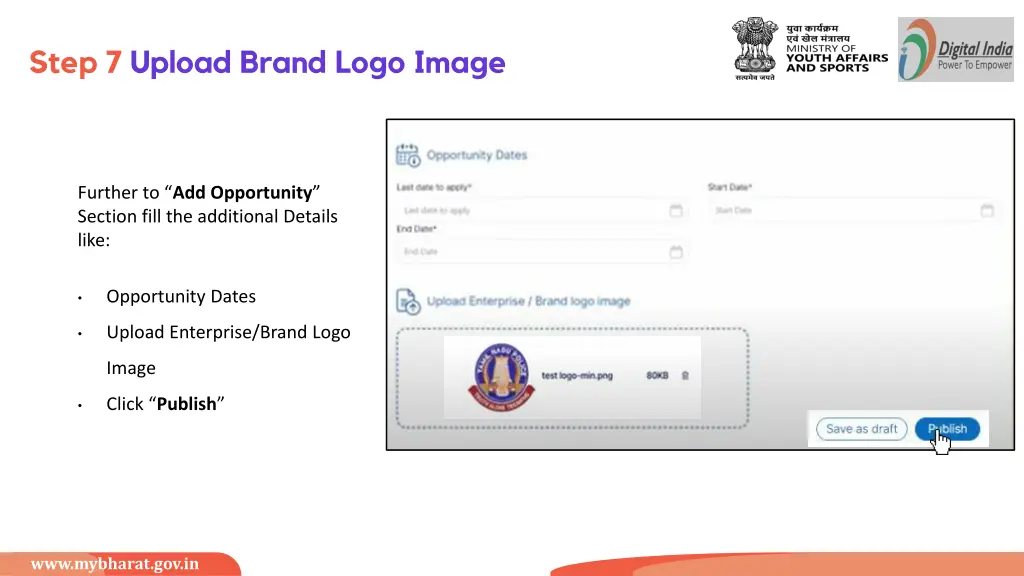 step 7 upload brand logo image