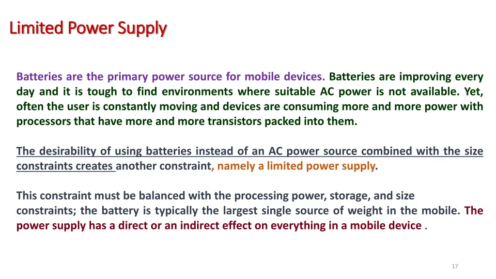 limited power supply limited power supply