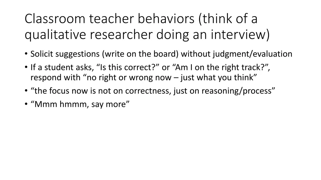 classroom teacher behaviors think