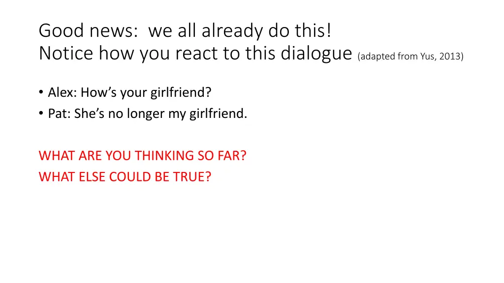 good news we all already do this notice
