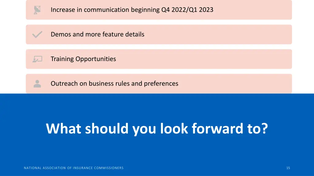 increase in communication beginning q4 2022