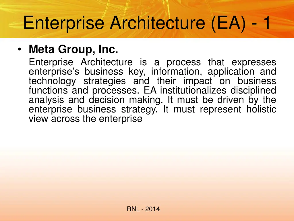enterprise architecture ea 1