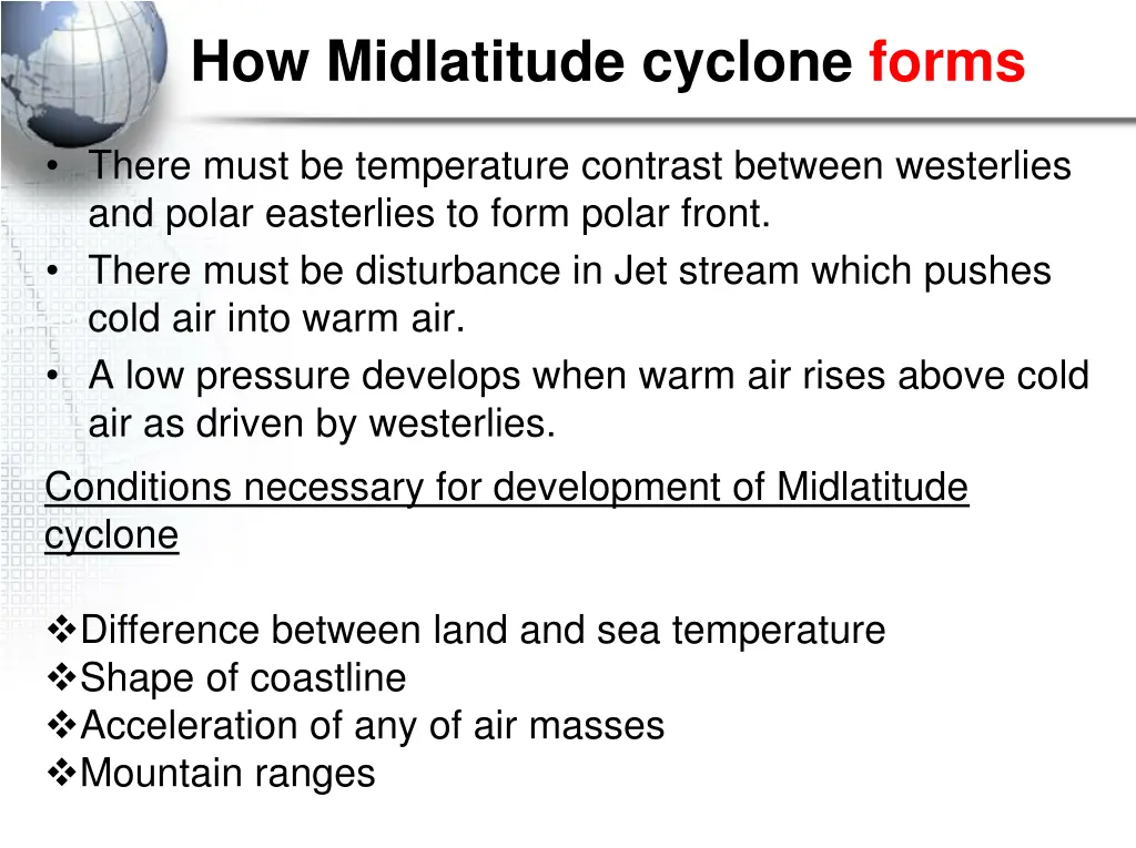 how midlatitude cyclone forms
