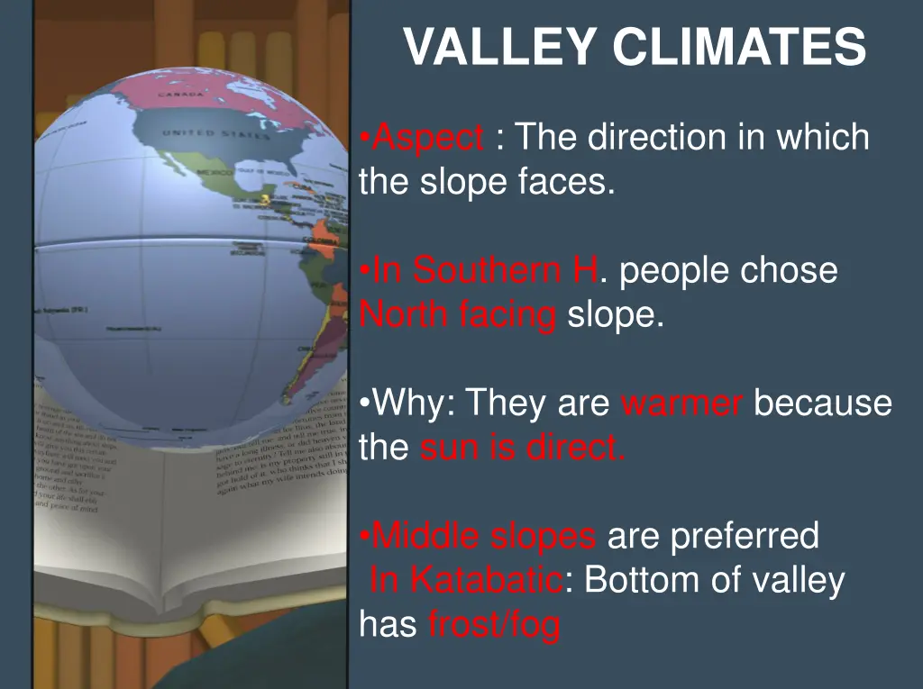 valley climates