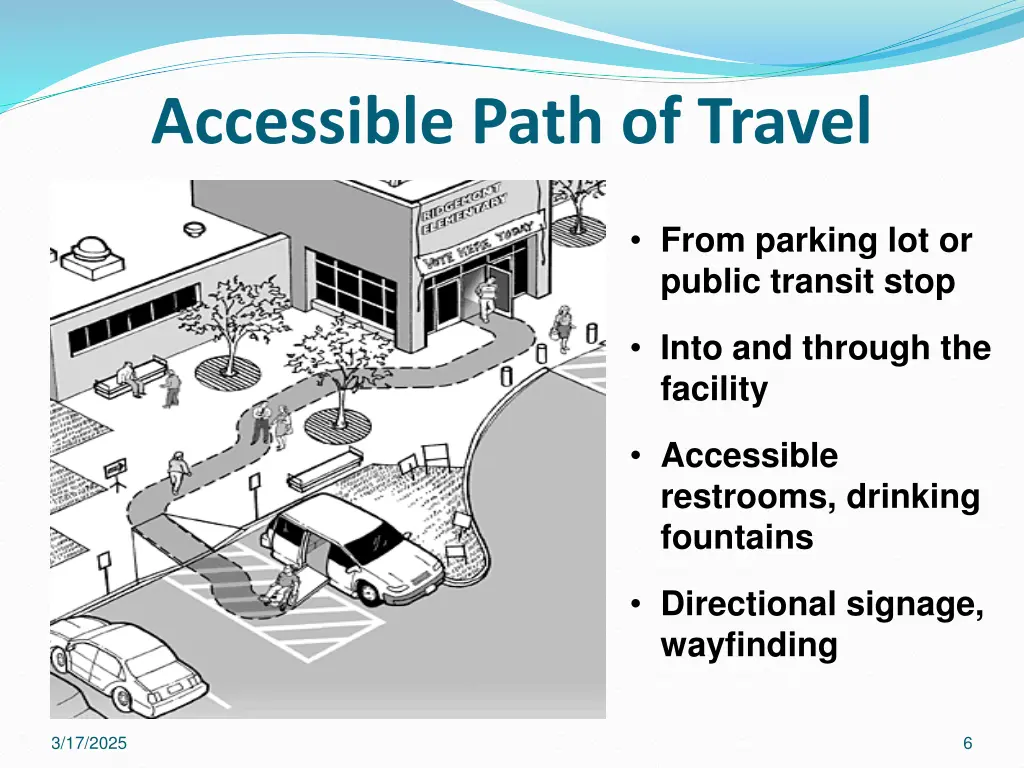 accessible path of travel