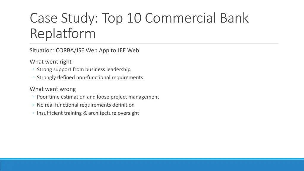 case study top 10 commercial bank replatform