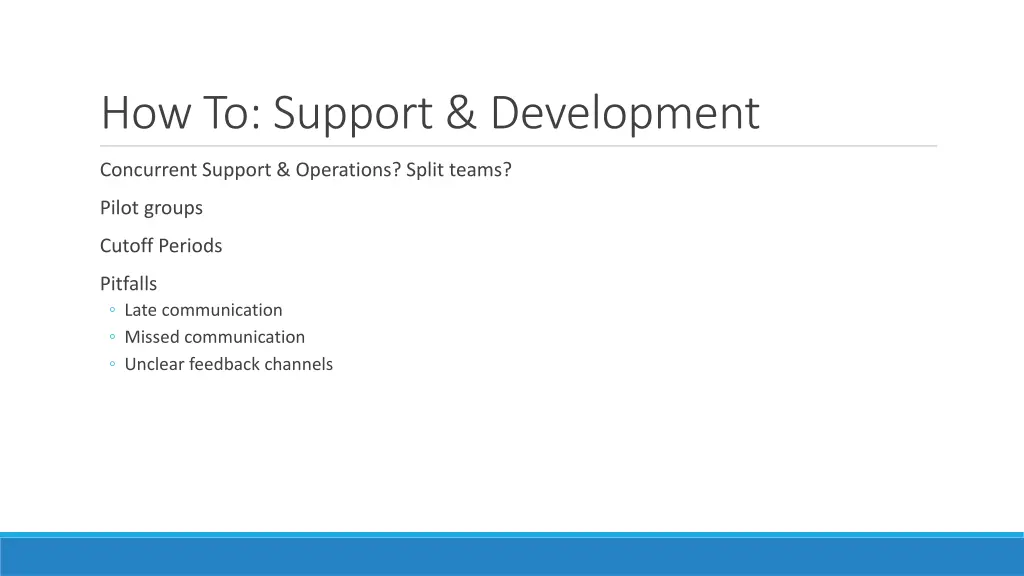 how to support development
