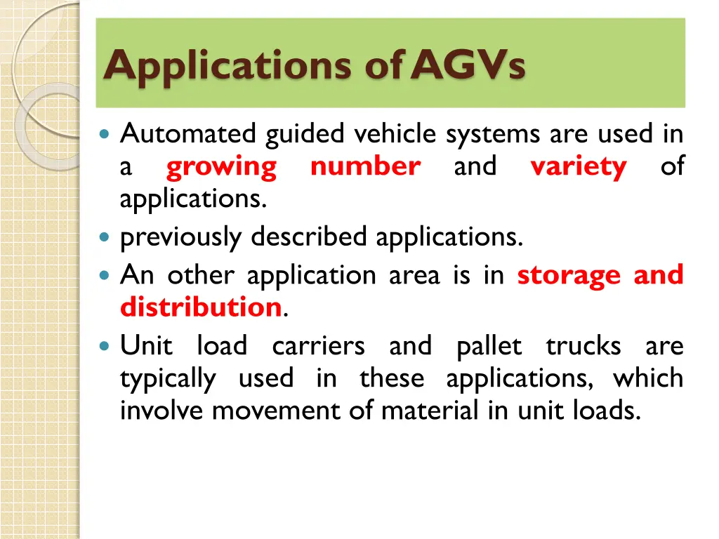 applications of agvs
