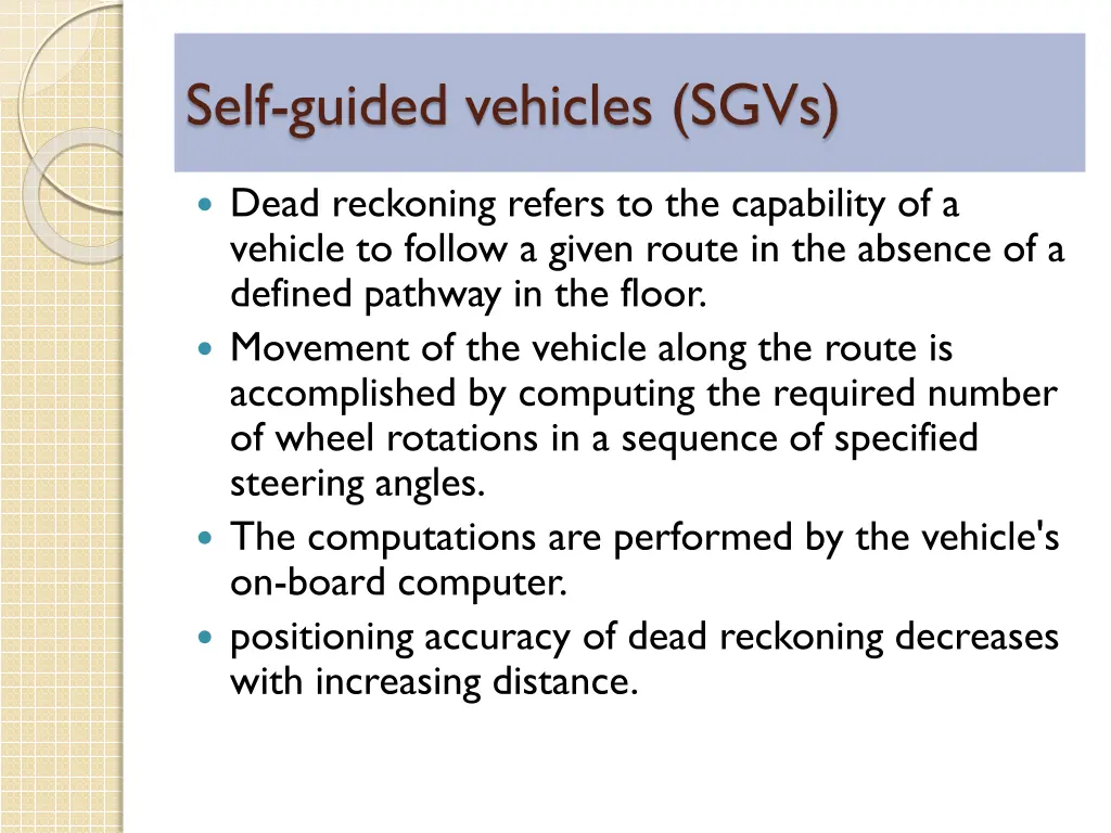 self guided vehicles sgvs 1