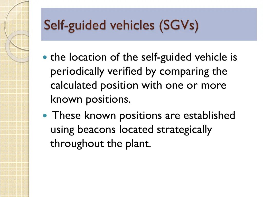 self guided vehicles sgvs 2