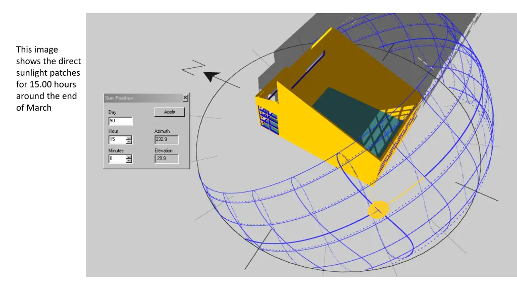 this image shows the direct sunlight patches