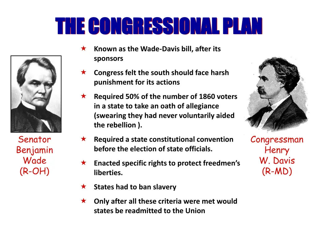 the congressional plan the congressional plan