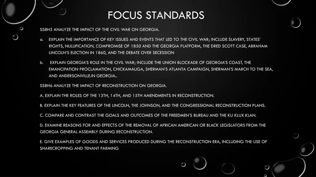 focus standards