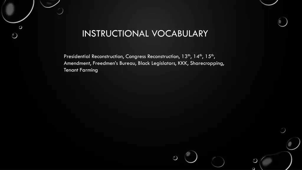 instructional vocabulary