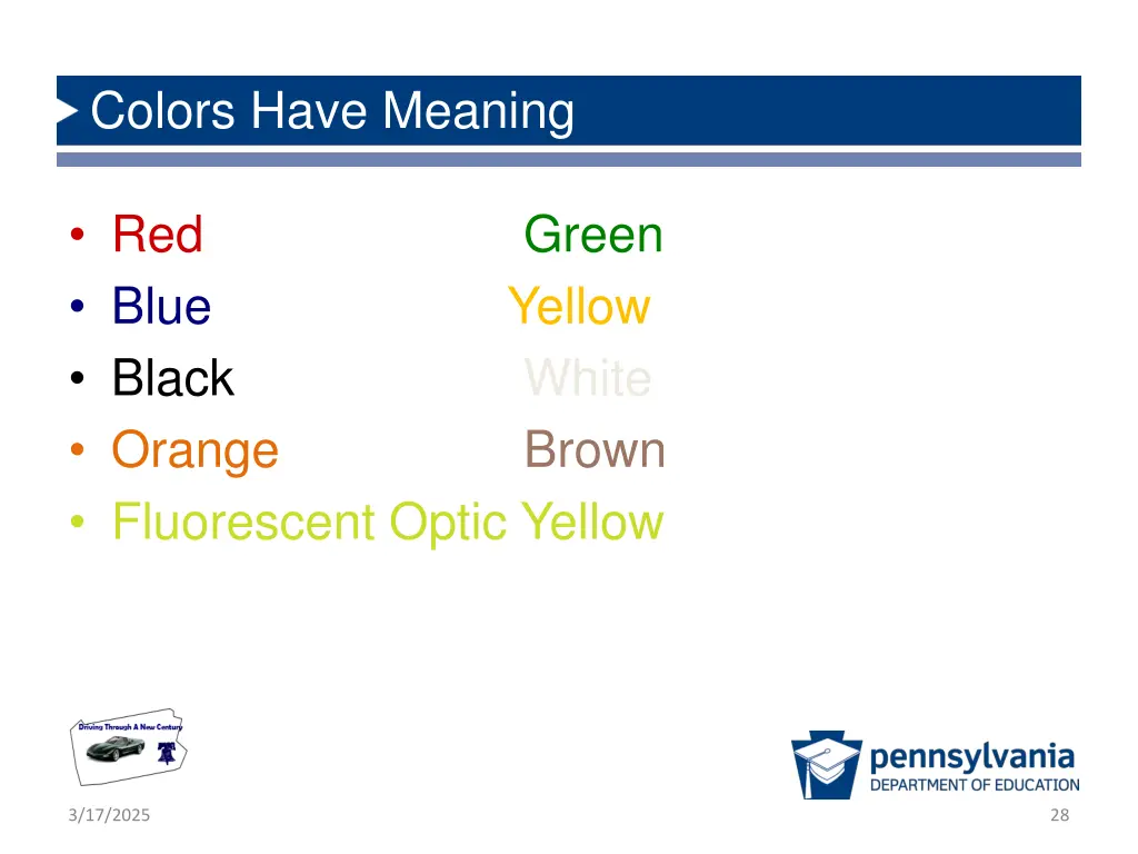 colors have meaning