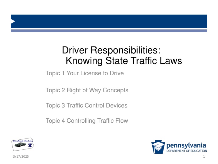 driver responsibilities knowing state traffic laws