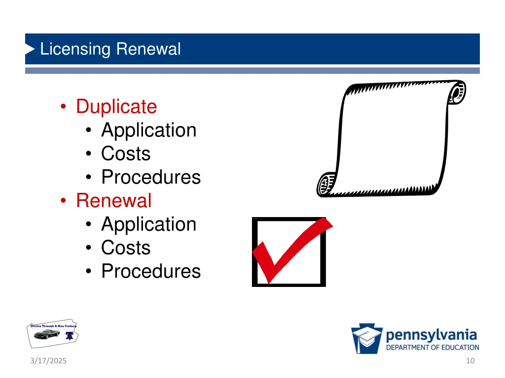 licensing renewal