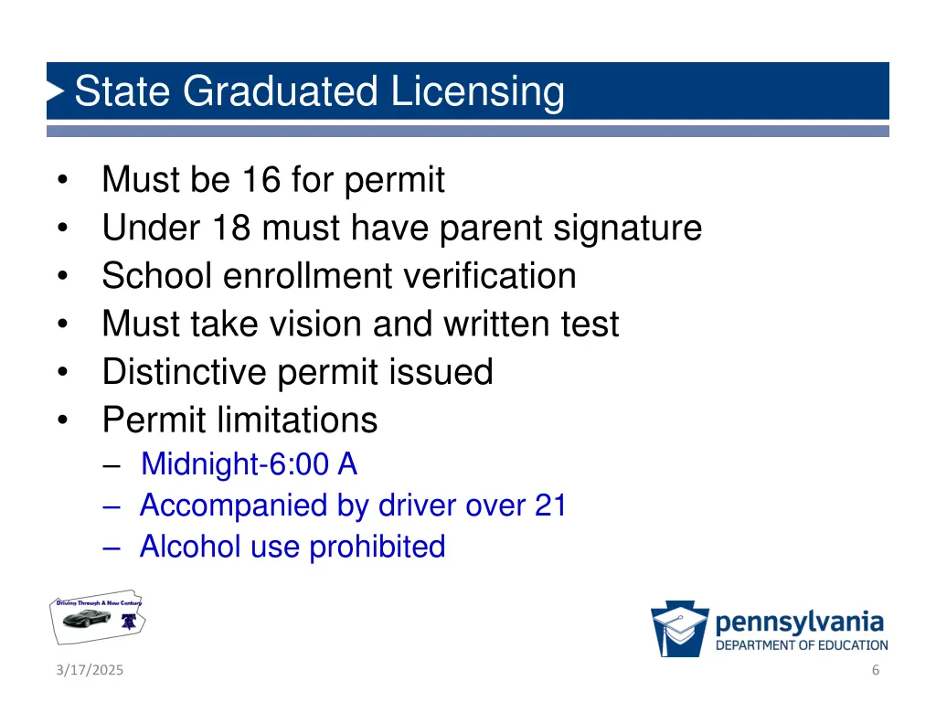 state graduated licensing