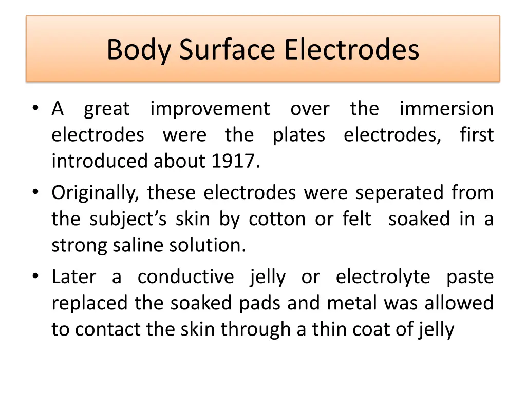 body surface electrodes 2