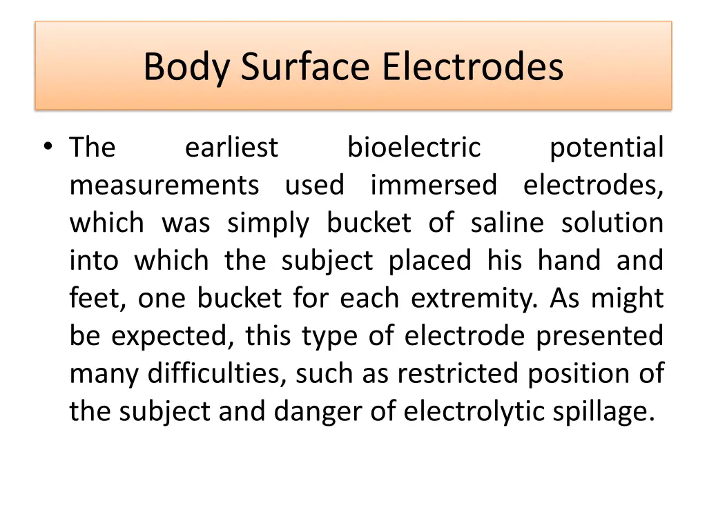 body surface electrodes