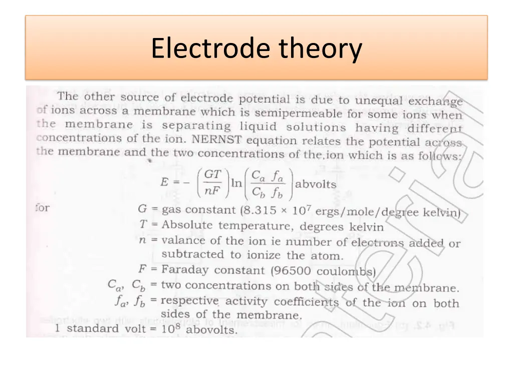 electrode theory 1