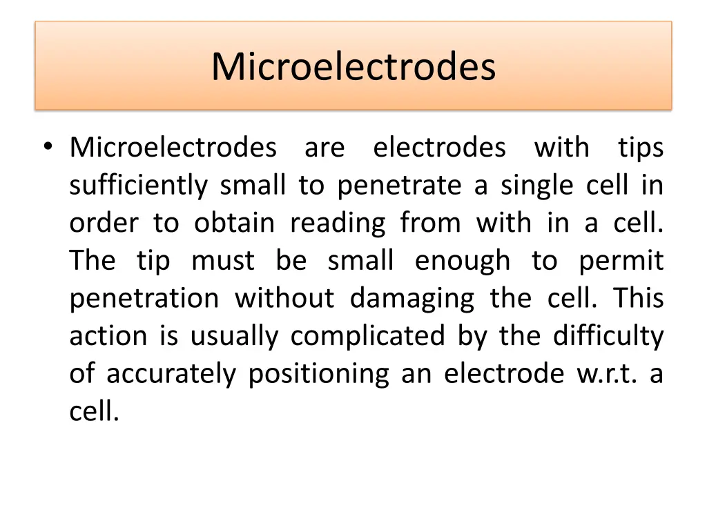 microelectrodes