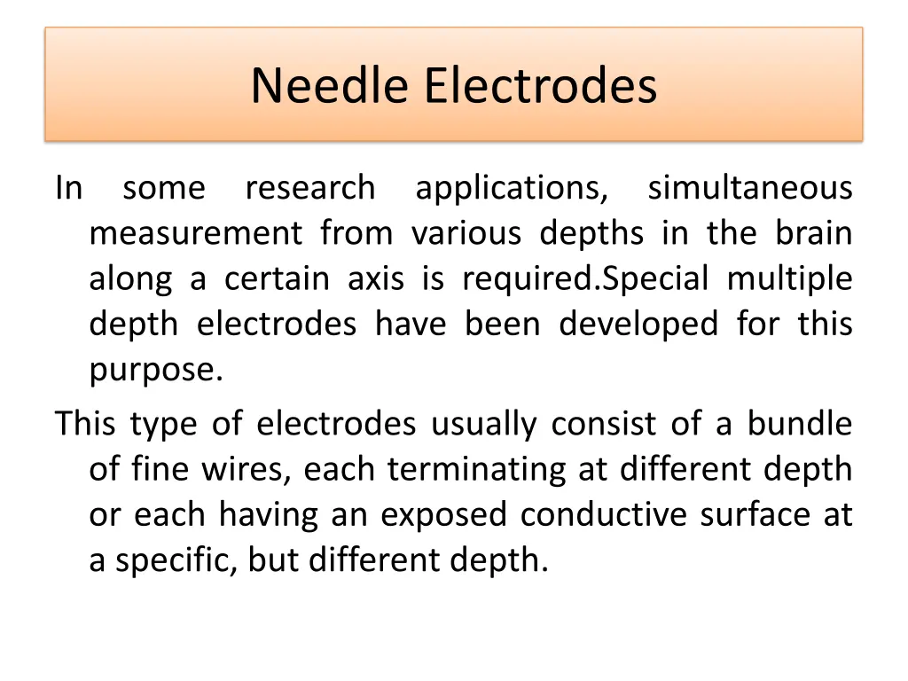 needle electrodes 1